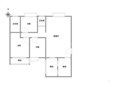 百里大厦 3室 2厅 135平米