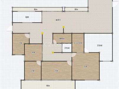 嘉鸿花园 4室 2厅 189平米