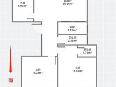 江宸雅园 3室 2厅 130平米