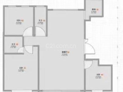 名人花园 3室 2厅 138平米