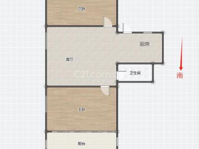 瓯海东小区 2室 1厅 53平米