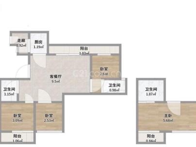 碧桂园珑悦(柏峰里) 5室 2厅 159平米