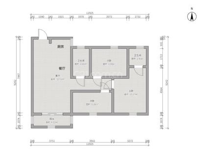 广润嘉苑 3室 2厅 103.65平米