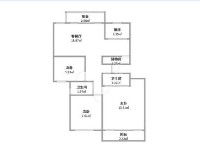 红日花园 3室 2厅 158平米