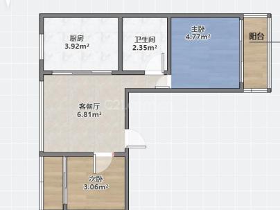 浦桥锦园 2室 1厅 90平米