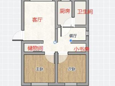 蒲鞋市路 2室 1厅 43平米