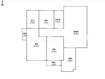 华瓯佳园 3室 2厅 148平米