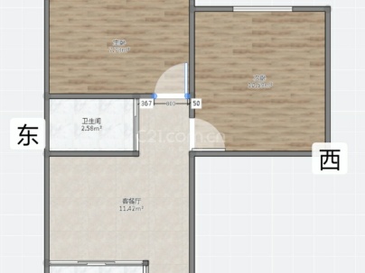 安澜小区 2室 1厅 58平米
