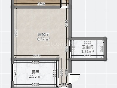 安澜小区 1室 1厅 61平米