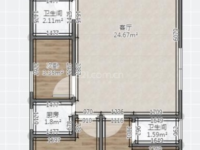 银河大厦 3室 2厅 121平米