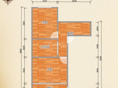 碧玉大楼 2室 1厅 47平米