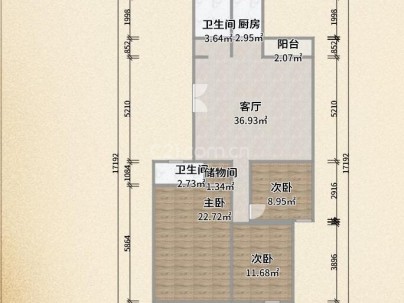 金凯家园 3室 2厅 126平米