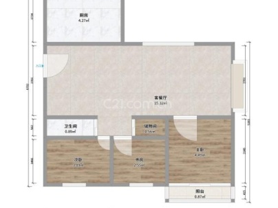 河通锦园 3室 1厅 101平米