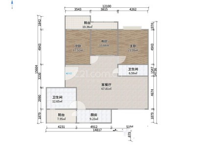 广润嘉苑 3室 1厅 152平米