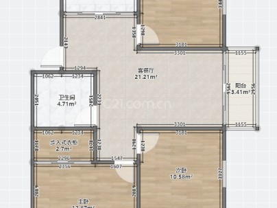 龙沈新村 3室 1厅 92.99平米