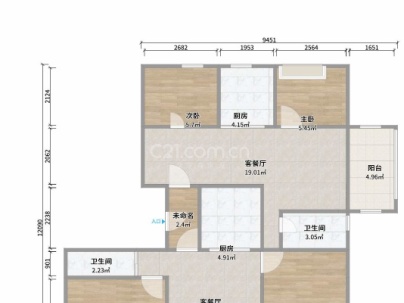 奥东锦园 3室 2厅 163平米