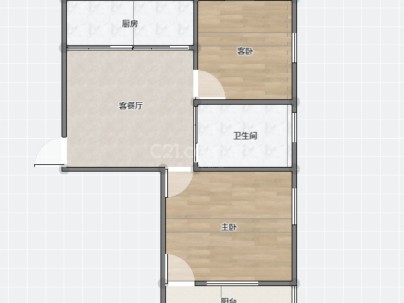 水心梅组团 2室 1厅 53平米