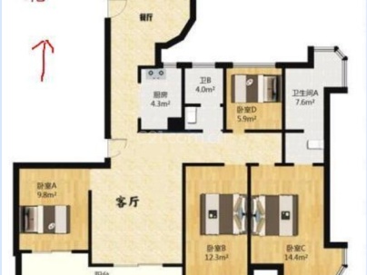 逸都佳园 3室 2厅 142平米