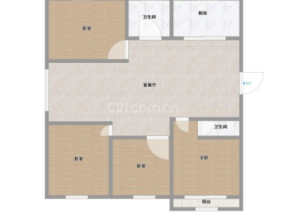 罗西住宅区二组团 4室 2厅 165平米