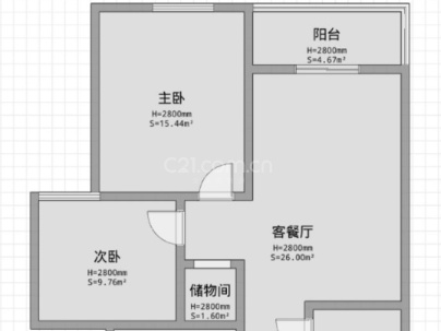 瑶溪住宅区四组团 2室 1厅 69平米