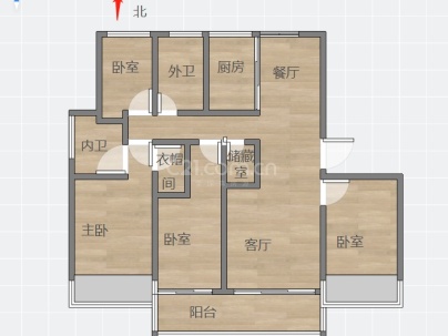 德信翡丽湾 4室 2厅 138.54平米