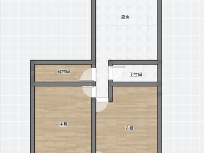 水心竹组团 2室 1厅 58平米
