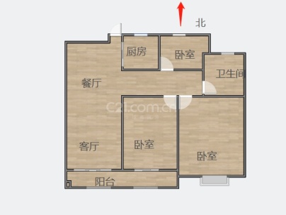 滨月轩二组团 2室 1厅 90平米