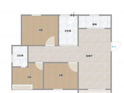 德香园 3室 2厅 127平米