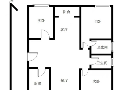 新都会 3室 2厅 94平米