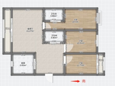 南翔锦苑 3室 2厅 154.85平米