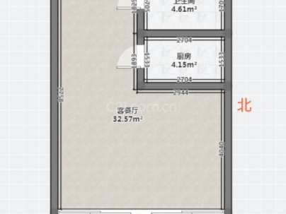 永嘉世贸中心公寓 2室 2厅 58.04平米