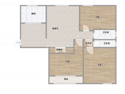 罗西住宅区十三组团 3室 2厅 121.73平米