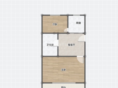 锦江家园 2室 1厅 56.7平米