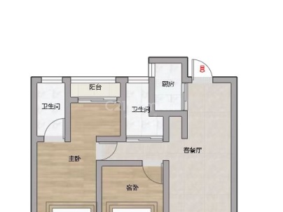 九珑湖（悦珑锦园） 3室 2厅 97平米