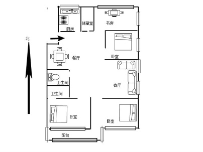 中天公寓 3室 2厅 130平米