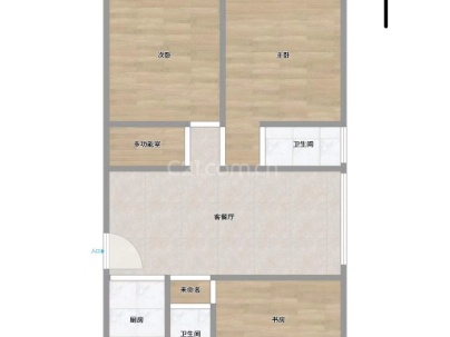 双桥小区 3室 2厅 117平米