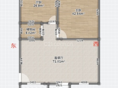 瑶溪住宅区六组团 2室 1厅 79.47平米