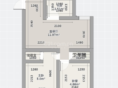 中天大厦裙楼 3室 2厅 110平米