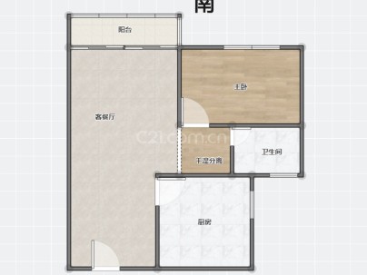 西山家园 1室 1厅 60平米