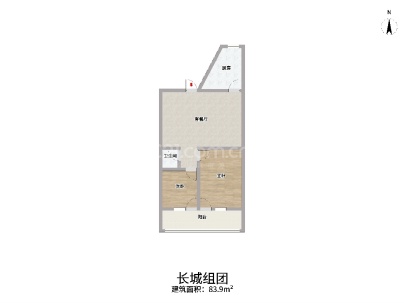 长城组团 2室 2厅 83.9平米