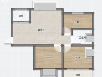 瑶溪住宅区五组团 3室 2厅 89.39平米