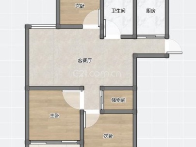 瑶溪住宅区五组团 3室 1厅 89平米