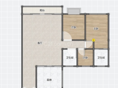 忆江嘉园三组团 3室 1厅 99.32平米