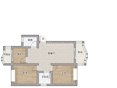 安堡锦园 3室 2厅 93平米