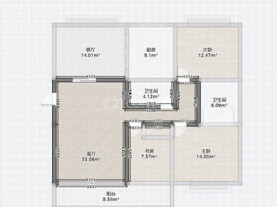 罗东锦苑南 3室 2厅 117.6平米
