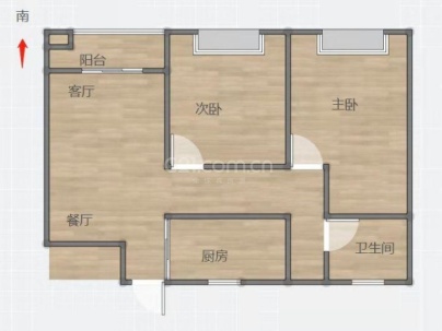 新塘东苑 2室 2厅 80平米