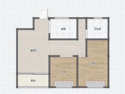 新塘东苑 2室 2厅 80平米