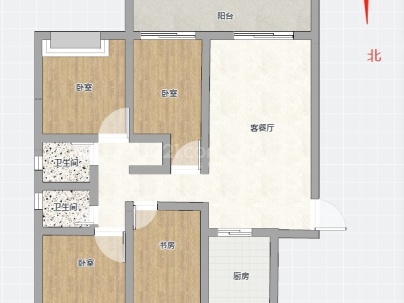新塘东苑 3室 2厅 120平米