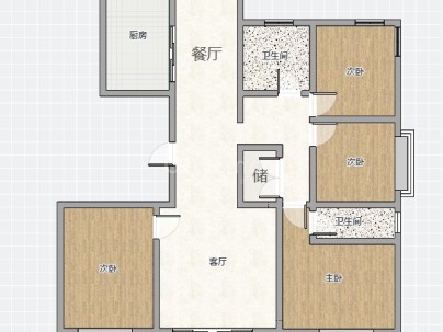 金晖家园 3室 2厅 137平米