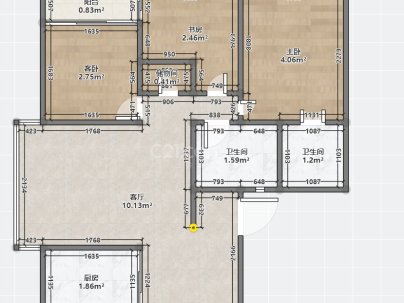 高盈公寓 3室 2厅 111平米